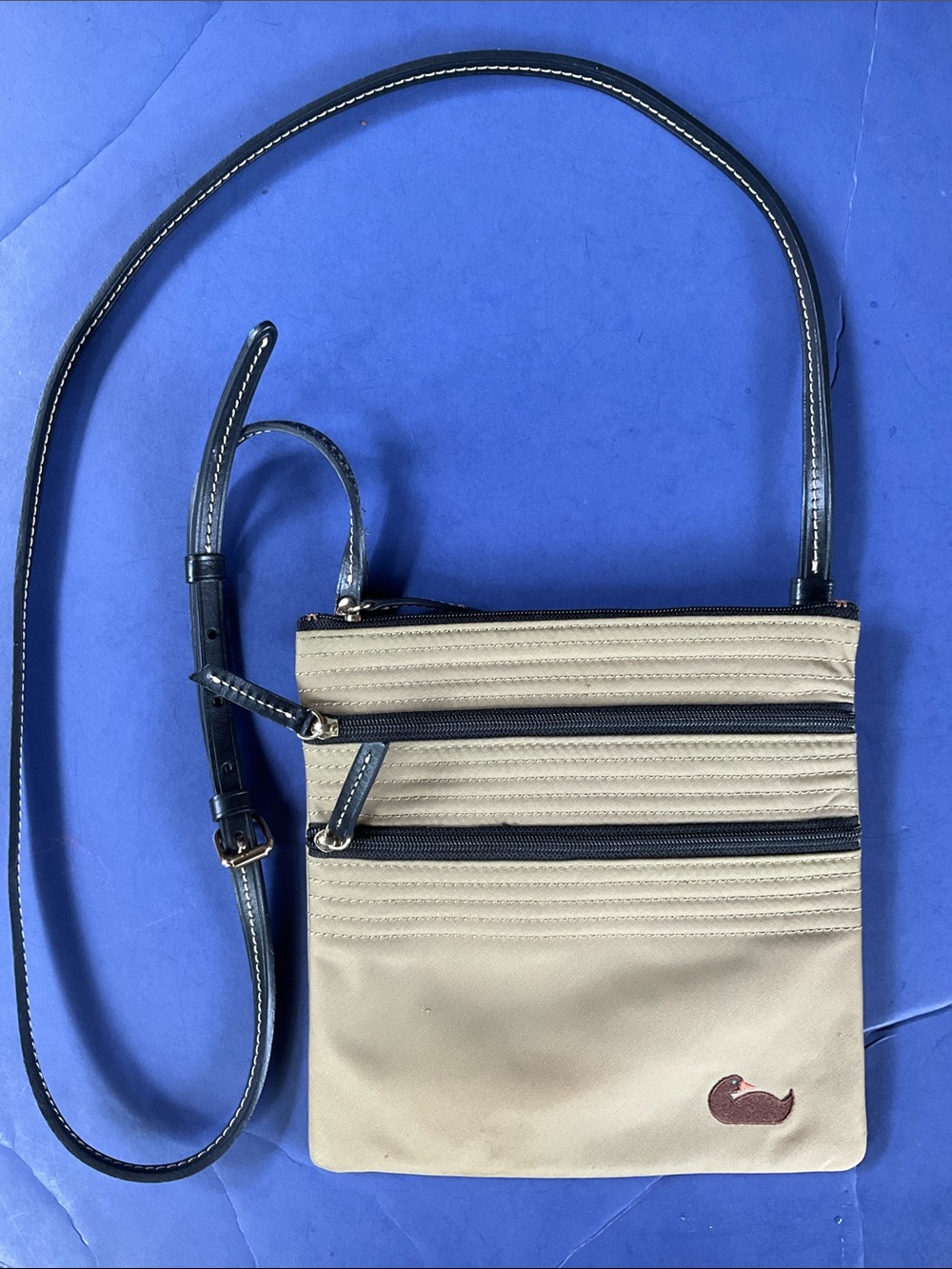 Vintage Dooney & Bourke crossbody with leather trim